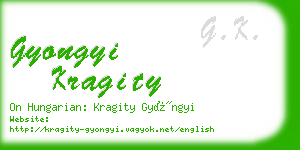 gyongyi kragity business card